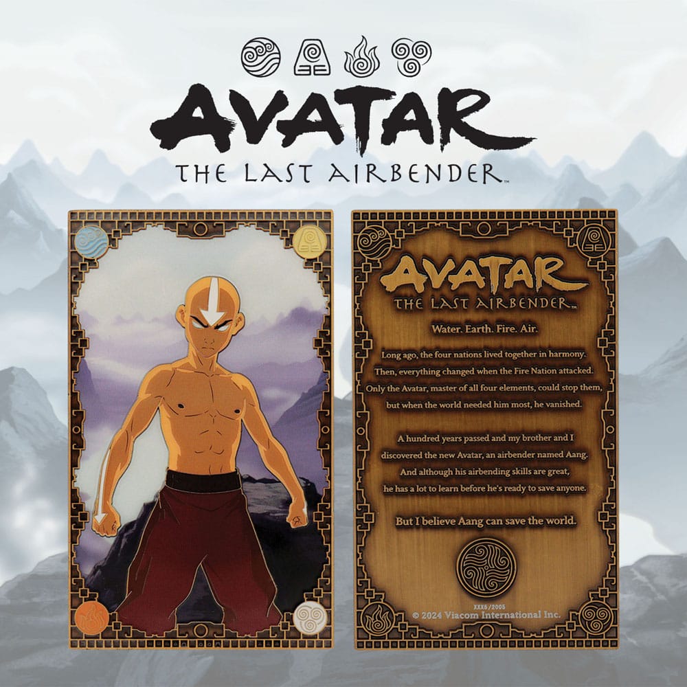 Avatar Der Herr der Elemente Metallbarren Aang Limited Edition