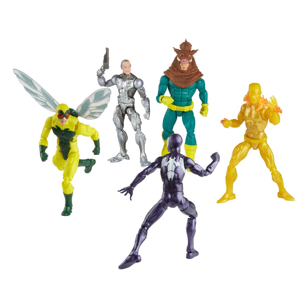 Spider-Man Marvel Legends Actionfiguren 5er-Pack Spider-Man, Silvermane, Human Fly, Molten Man, Razorback 15 cm