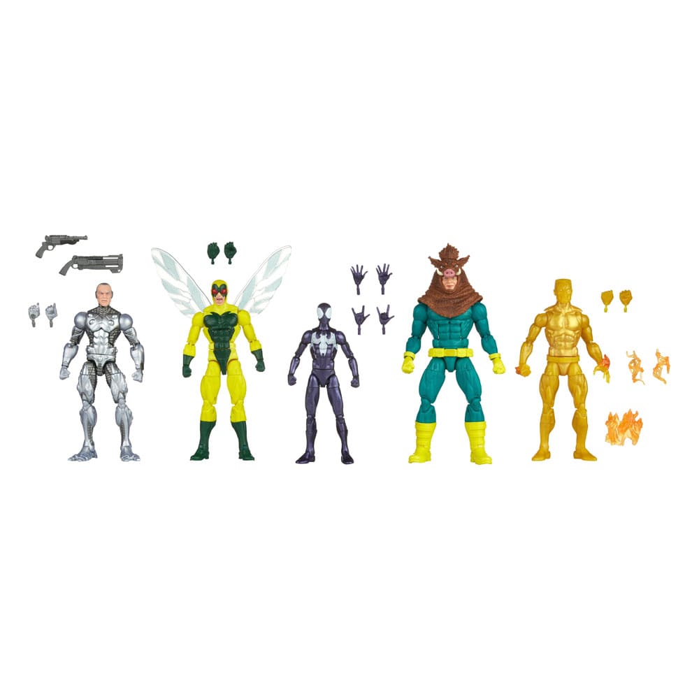 Spider-Man Marvel Legends Actionfiguren 5er-Pack Spider-Man, Silvermane, Human Fly, Molten Man, Razorback 15 cm