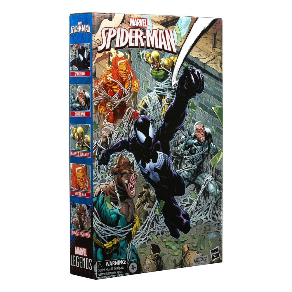 Spider-Man Marvel Legends Actionfiguren 5er-Pack Spider-Man, Silvermane, Human Fly, Molten Man, Razorback 15 cm
