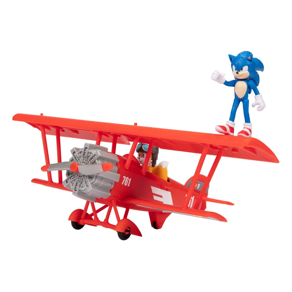 Sonic The Hedgehog Actionfiguren Sonic The Movie 2 Sonic & Tails in Plane 6 cm