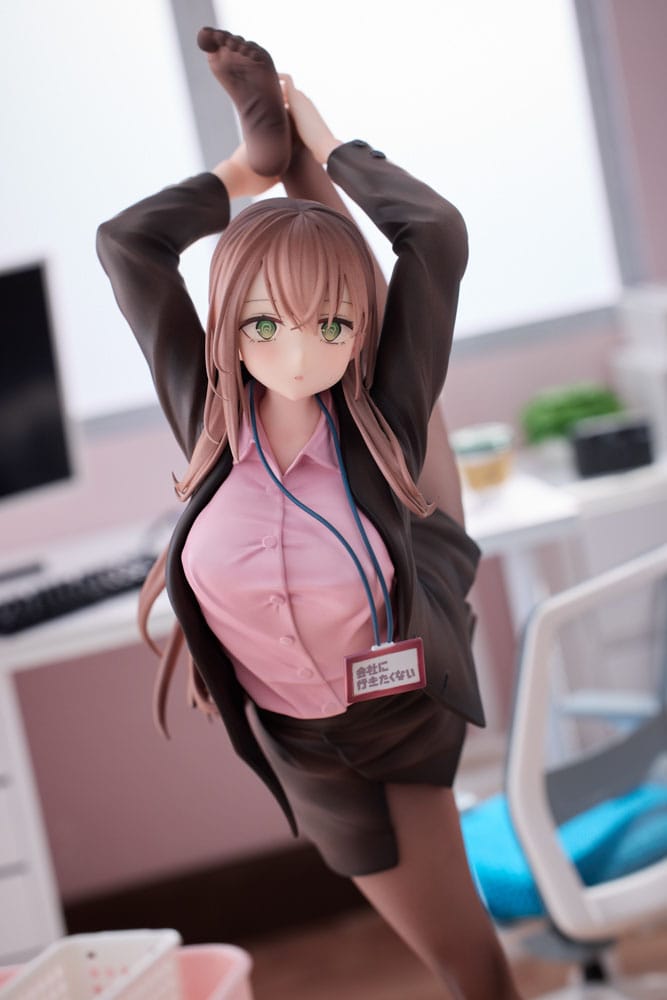 Original Character PVC Statue 1/6 OL-chan Who Doesn't Want to Go to Work Pink Ver. 26 cm