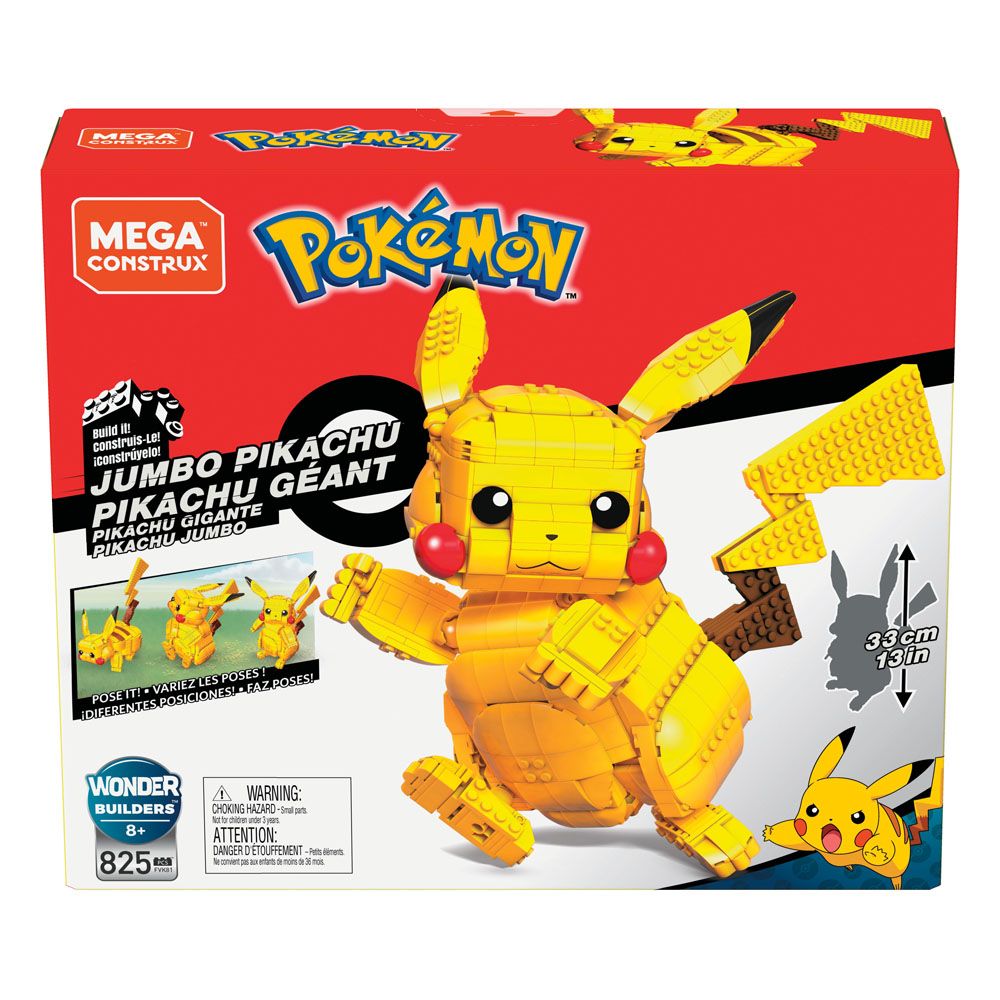 Pokémon Mega Construx Wonder Builders Bauset Jumbo Pikachu 33 cm