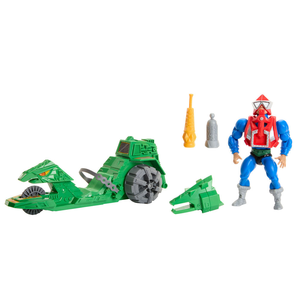 Masters of the Universe Origins Actionfigur mit Fahrzeug Mekaneck & Ground Ripper 14 cm