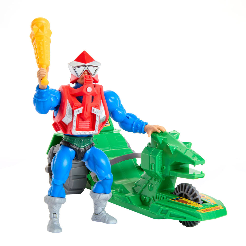 Masters of the Universe Origins Actionfigur mit Fahrzeug Mekaneck & Ground Ripper 14 cm