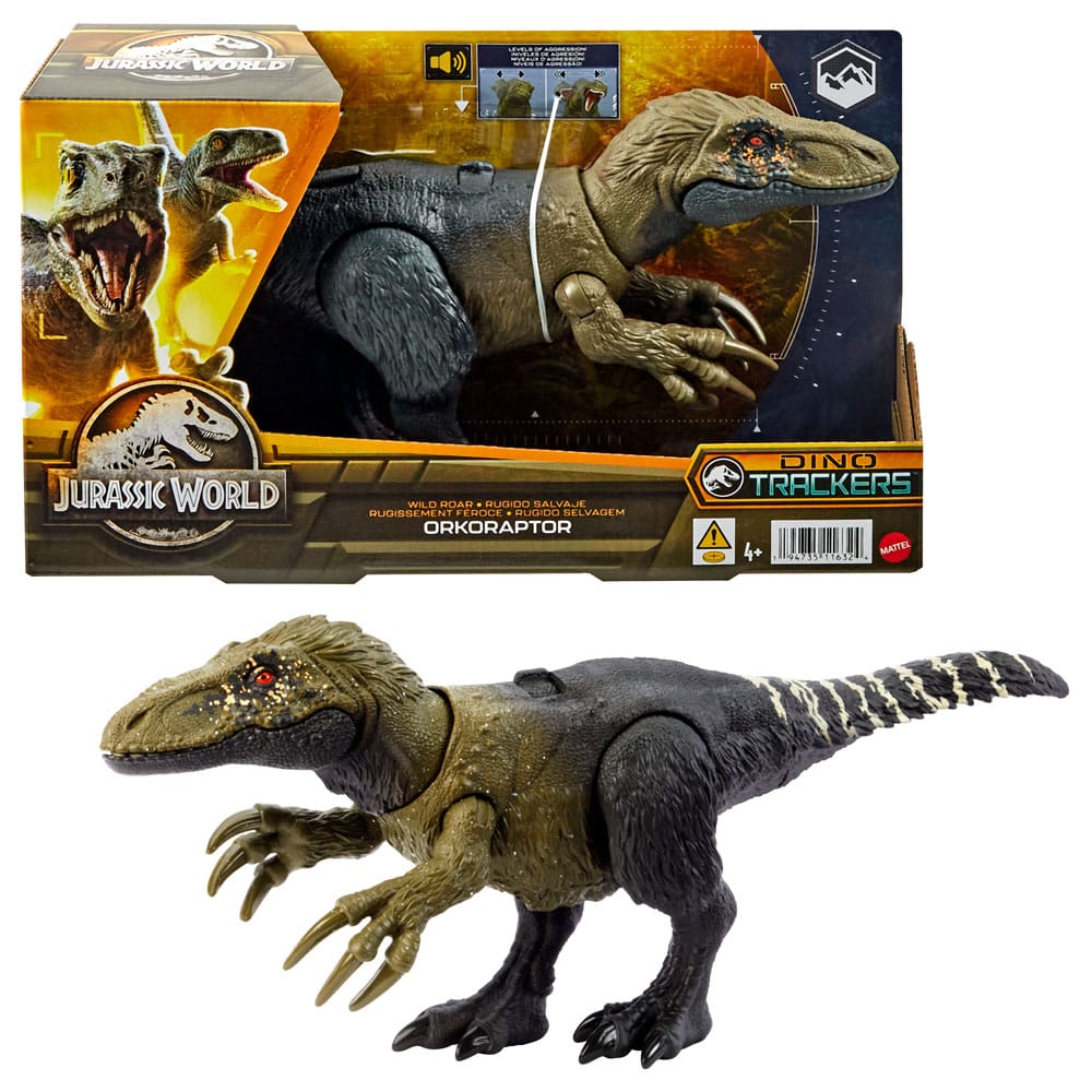 Jurassic World Dino Trackers Actionfigur Wild Roar Orkoraptor