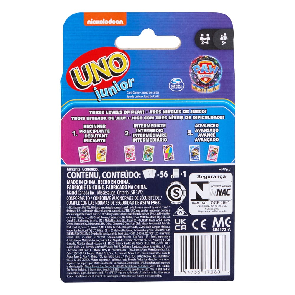 Paw Patrol - Der Mighty Kinofilm Kartenspiel UNO Junior