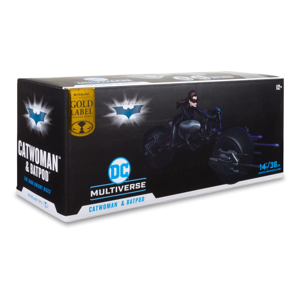 DC Multiverse Fahrzeug Batpod with Catwoman (The Dark Knight Rises)