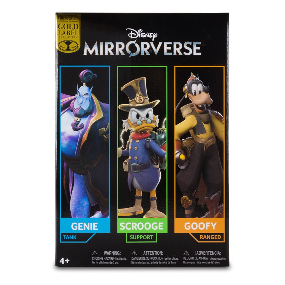 Disney Mirrorverse Actionfigur Combopack Genie, Scrooge McDuck & Goofy (Gold Label) 13 - 18 cm