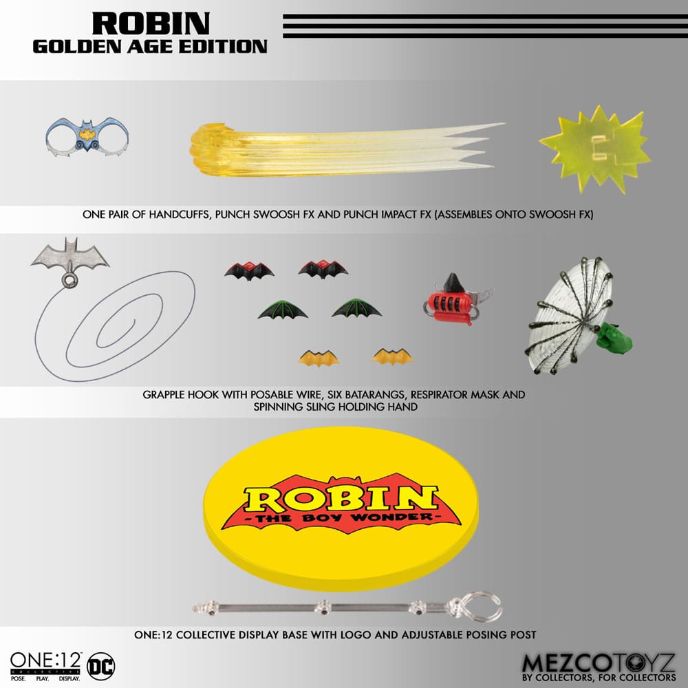 DC Comics Actionfigur 1/12 Robin (Golden Age Edition) 16 cm