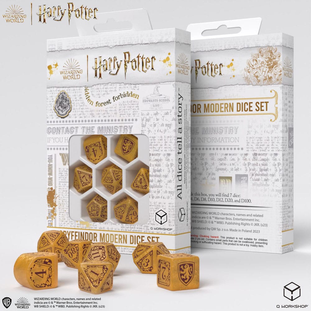 Harry Potter Würfel Set Gryffindor Modern Dice Set - Gold (7)