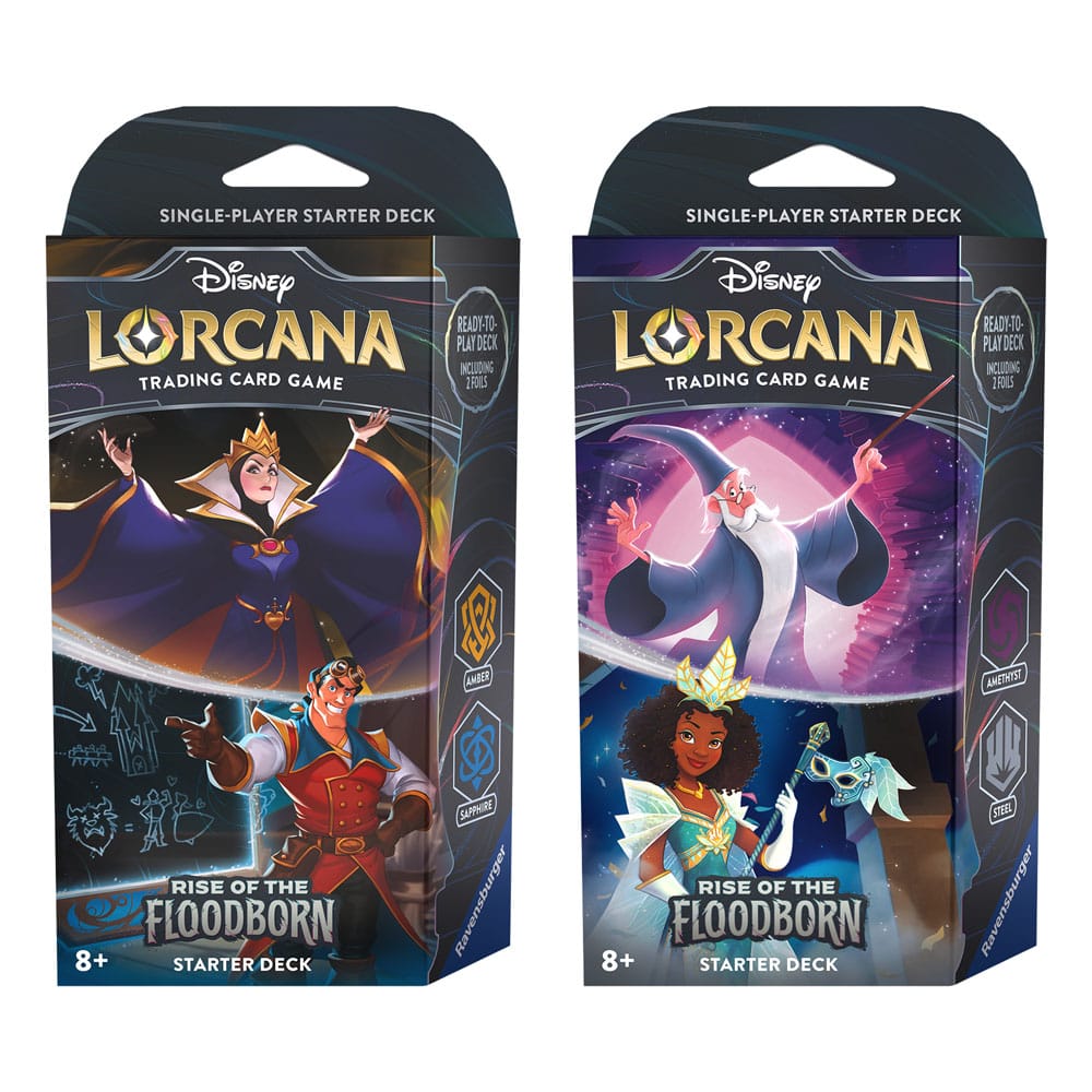 Disney Lorcana TCG Rise of the Floodborn Starter Decks Display (8) *Englische Edition*