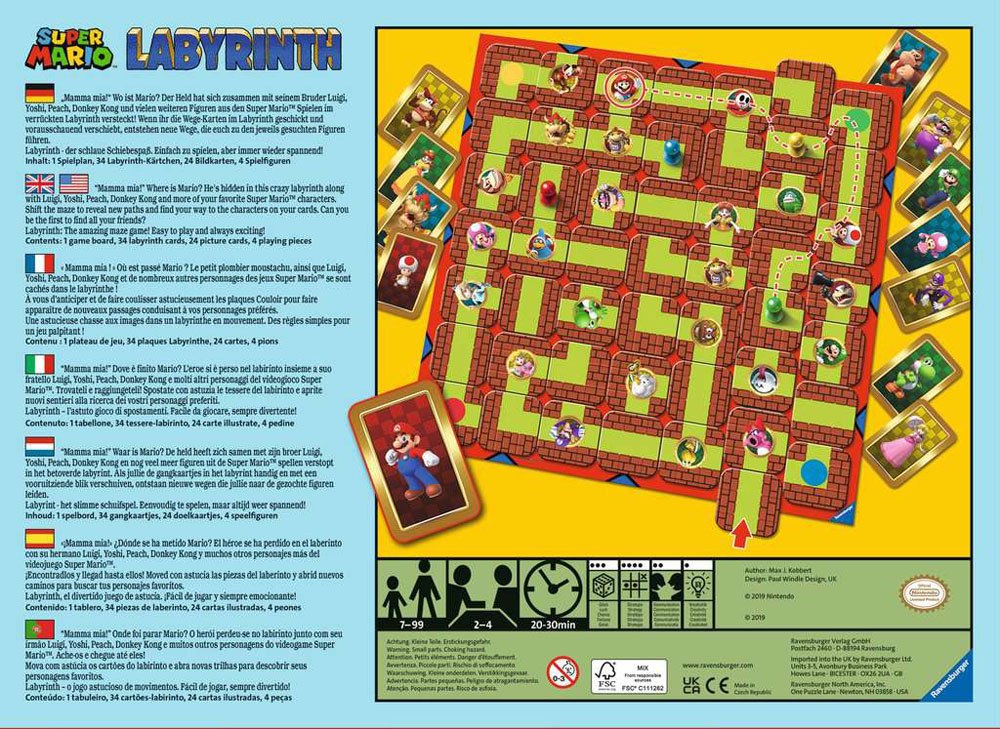 Super Mario Brettspiel Labyrinth