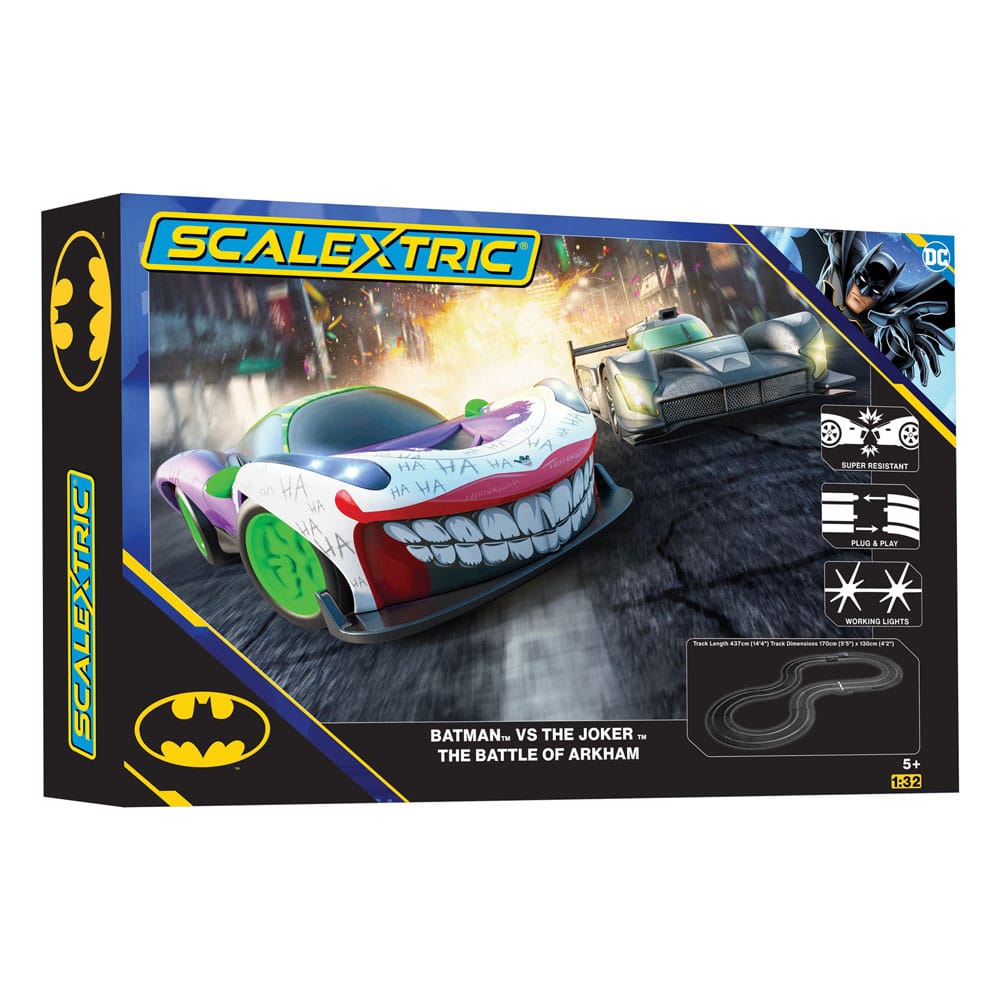 Batman Slotcar / Rennbahn-Auto Set 1/32 Batman Vs The Joker - The Battle of Arkham