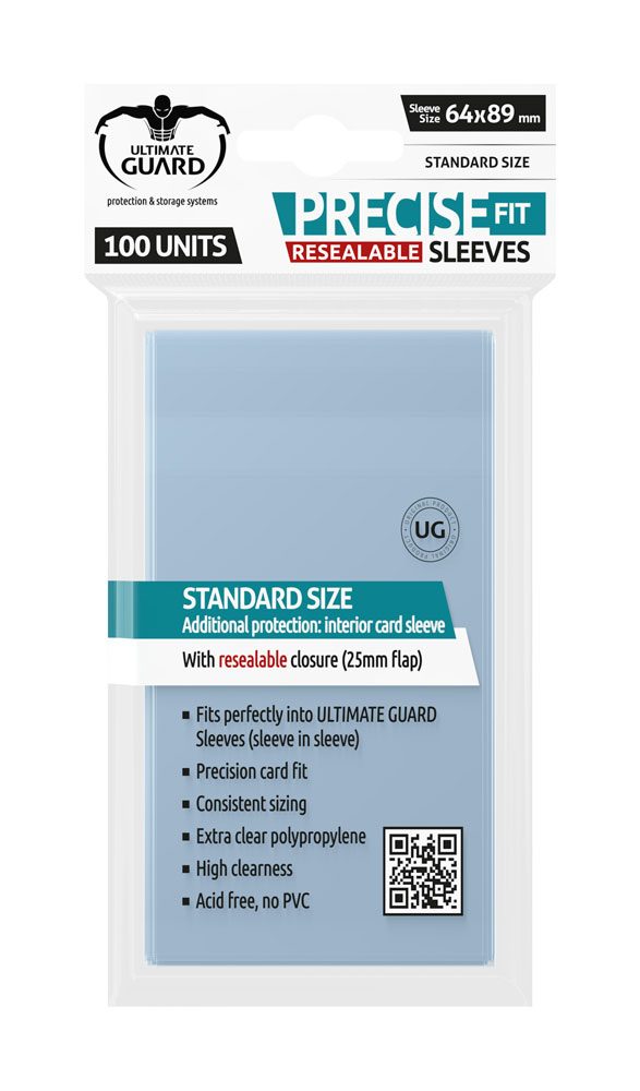 Ultimate Guard Precise-Fit Sleeves wiederverschließbar Standardgröße Transparent (100)