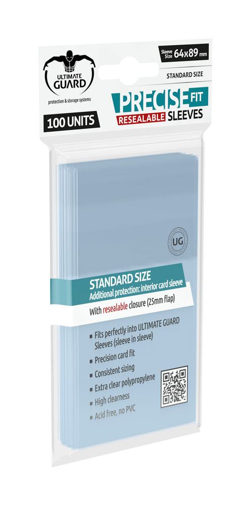 Ultimate Guard Precise-Fit Sleeves wiederverschließbar Standardgröße Transparent (100)