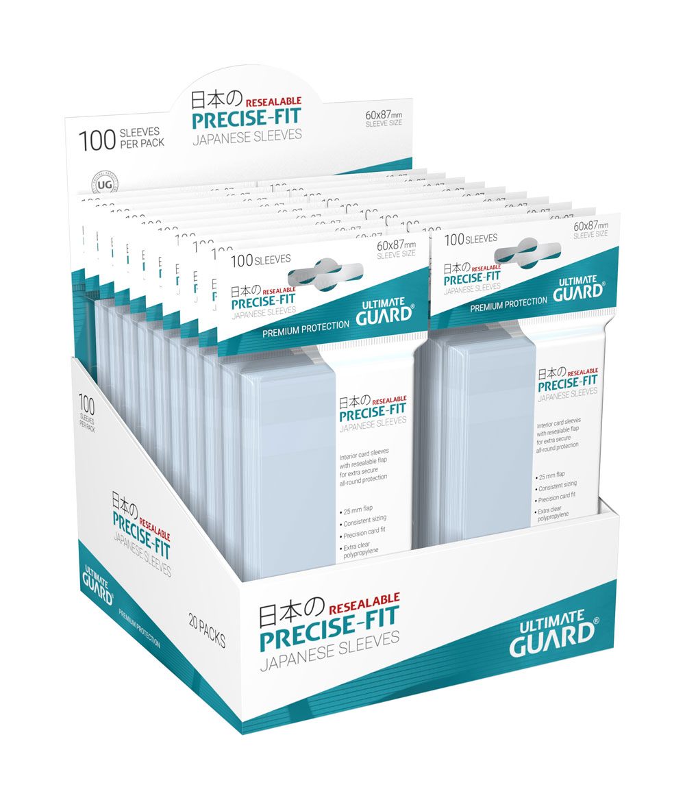 Ultimate Guard Precise-Fit Sleeves wiederverschließbar Japanische Größe Transparent (100)