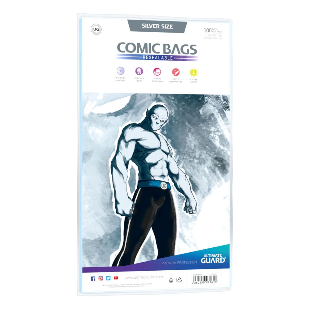 Ultimate Guard Comic Bags wiederverschließbar Silver Size (100)