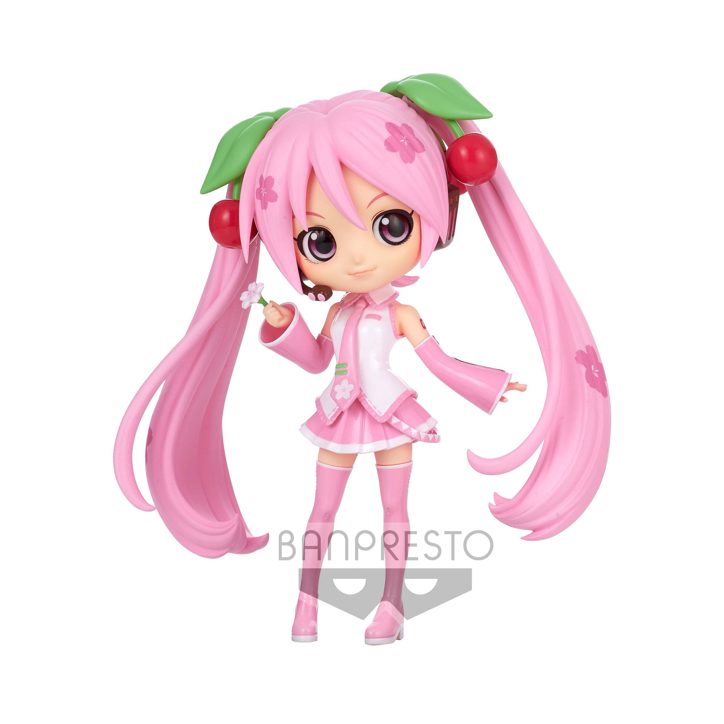 Hatsune Miku Q Posket Minifigur Sakura Miku Ver. A 14 cm