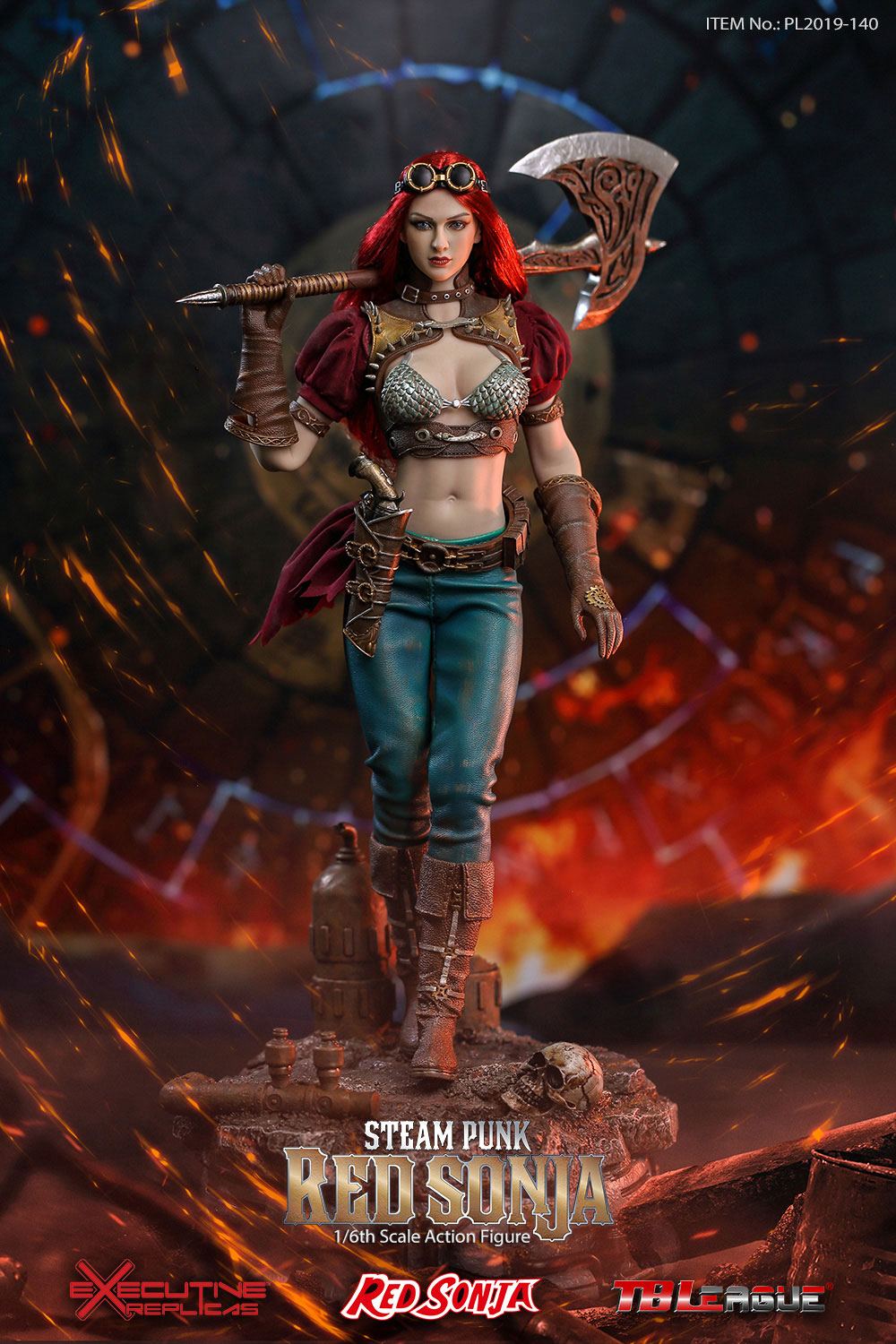 Red Sonja Actionfigur 1/6 Steampunk Red Sonja Deluxe Version 29 cm
